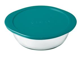 Kepimo forma su dangčiu Pyrex Cook & Store, skaidri/žalia, 26 cm x 26 cm, 2.3 l