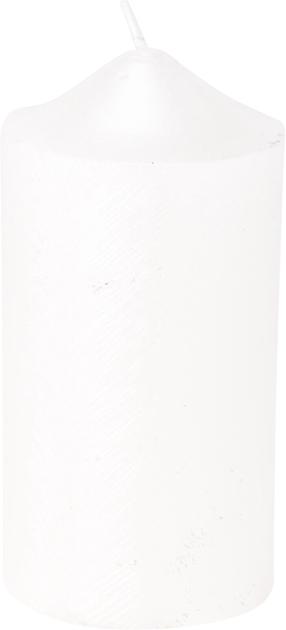 Kalėdinė žvakė, cilindrinė Metallic, 24 h, Balta