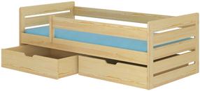 Vaikiška lova viengulė ADRK Bemma, pušies, 80 x 180 cm, su patalynės dėže, su čiužiniu
