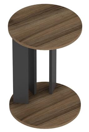 Žurnalinis staliukas Kalune Design Ema, antracito/riešuto, 34 cm x 34 cm x 64 cm