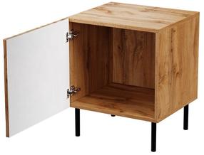 Naktinis staliukas Cama Meble Jungle, ąžuolo/juoda, 40.5 cm x 44 cm x 53.5 cm