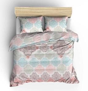 Patalynės užvalkalų komplektas Mijolnir Andalucia 143EPJ1409, balta/rožinė/smėlio, 200 x 220 cm