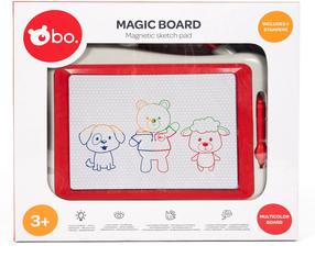 Magnetinė piešimo lenta Bo. Magic, balta/raudona