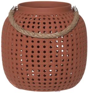 Žvakidė 4Living Pisa, molis, Ø 165 cm, 16 cm, raudonai ruda