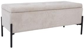 Prieškambario suoliukas Home4you Rori, smėlio, 95 cm x 35 cm x 41 cm