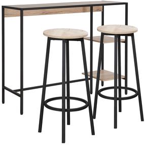 Baro baldų komplektas Hedvig, juodas/kreminės spalvos