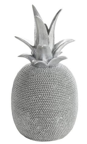 Dekoratyvinė figūrėlė Eldo Pineapple, sidabro, 11 cm x 11 cm x 22 cm
