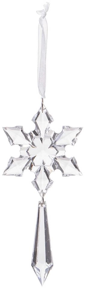 Eglutės žaisliukas Springos Snowflake, skaidrus, 13 cm, plastikas/akrilas