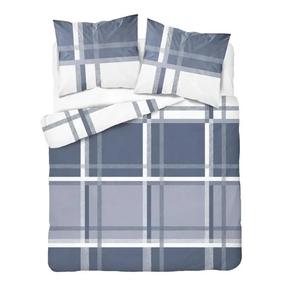 Patalynės užvalkalų komplektas POK-390, mėlynas/baltas, 200 x 220 cm