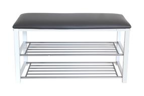 Suoliukas su batų lentyna Domoletti, pilkas, 80 cm x 30 cm x 48 cm