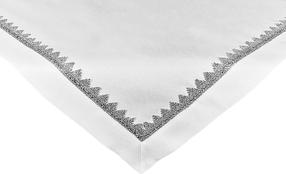 Staltiesė kvadratinė Mariall OH-253-B, balta/sidabro, 85 x 85 cm