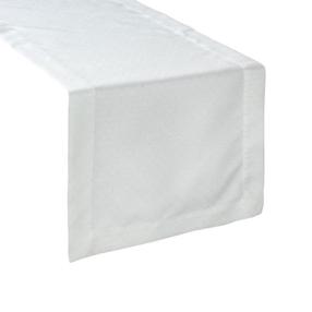 Staltiesė stačiakampė Ellen, balta/sidabro, 40 x 200 cm