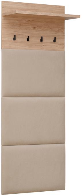 Drabužių kabykla su lentyna Pedro H, 156 cm, smėlio