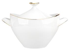 Serviravimo dubuo MariaPaula Moderna Gold 01010052085, 2500 ml, 30 cm x 22.5 cm x 20 cm, aukso/balta, porcelianas