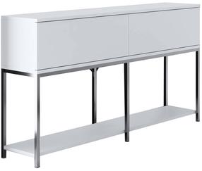Konsolinis staliukas Kalune Design Lord, baltas/sidabro, 150 cm x 30 cm x 80 cm