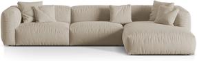 Modulinė sofa Micadoni Martina Boston, šviesiai smėlinė, dešininė, 332 x 176 cm x 75 cm