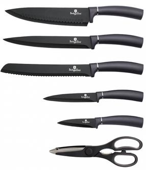 Virtuvinių peilių komplektas Berlinger Haus Carbon Pro BH-2600, 6 vnt.