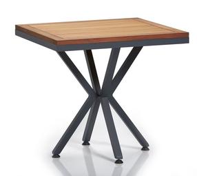 Valgomojo stalas Kalune Design Samara, rudas/juodas, 90 cm x 90 cm x 78 cm