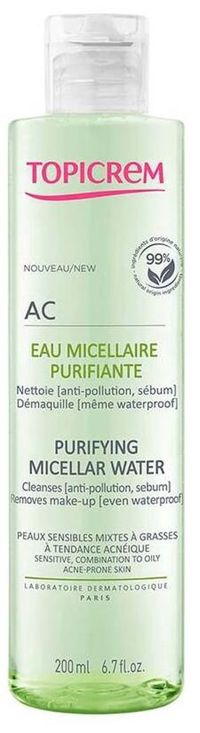 Micelinis vanduo Topicrem AC Control Purifying, 200.0 ml