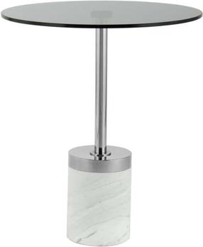 Kavos staliukas Kayoom Lana 125, baltas/grafito, 46 cm x 46 cm x 53 cm