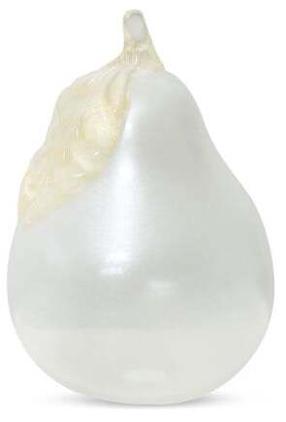 Dekoratyvinė stiklo figūrėlė 02, balta, 11 cm x 11 cm x 15 cm