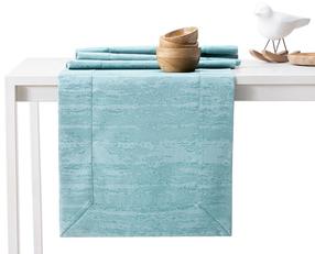 Staltiesės ir stalo takelio rinkinys stačiakampė Restilo Vesta, žydra, 115 x 250 cm, 35 x 250 cm, 2 vnt.