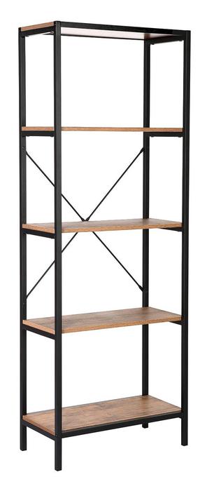 Pastatoma lentyna Home4you Lavina, ruda/juoda, 30 cm x 60 cm x 165 cm