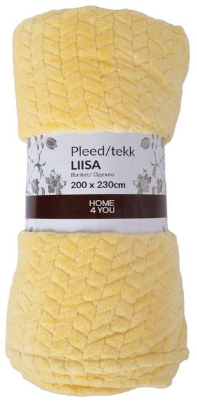 Pledas 4Living Liisa, geltonas, 230 cm x 220 cm