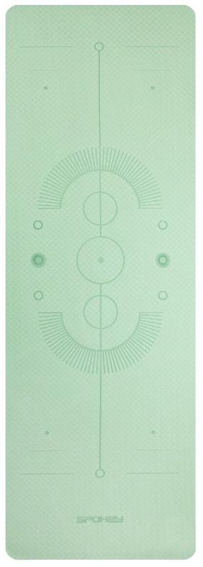 Kilimėlis fitnesui ir jogai Spokey Mandala 941534, žalia, 183 cm x 61 cm x 0.4 cm