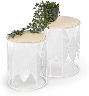 Žurnalinis staliukas Folla, baltas, 40 cm x 40 cm x 45 cm