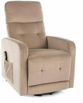 Atlošiamas krėslas Otus II Velvet Bluvel 28, smėlio, 92 cm x 66 cm x 100 cm