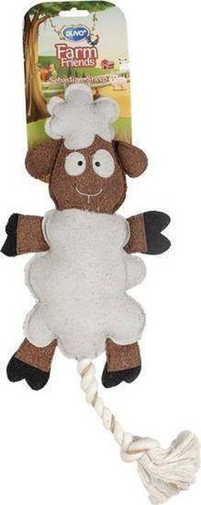 Žaislas šuniui, pliušinis Duvo Farm Friends Sebastian Sheep, 49 cm, baltas