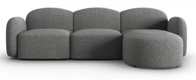 Kampinė sofa Micadoni Home Blair, tamsiai pilka, dešininė, 272 x 155 cm x 80 cm