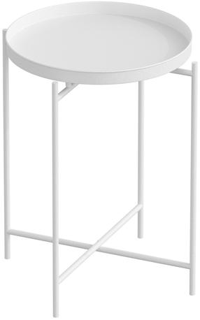 Kavos staliukas Kalune Design SHB-007-B, baltas, 46 cm x 46 cm x 56 cm