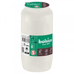 Žvakė, žvakės įdėklas Bolsius, 100 h, Balta