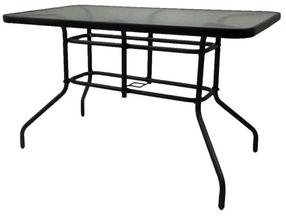 Lauko stalas Bergama, juodas, 120 cm x 70 cm x 70 cm