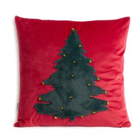 Kalėdinis dekoratyvinės pagalvėlės užvalkalas Homla Zile 866260, raudona/žalia, 45 cm x 45 cm