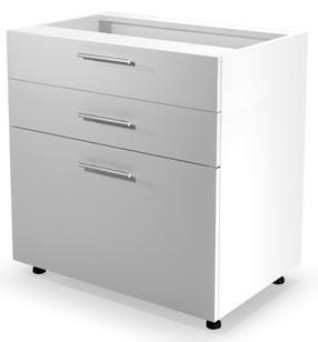 Apatinė virtuvinė spintelė Vento DS3-80/82, balta, 52 cm x 80 cm x 82 cm