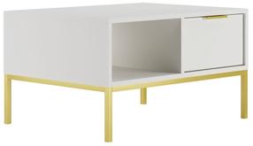 Kavos staliukas Kocot Kids Austin 80, aukso/baltas, 80 cm x 60 cm x 45.5 cm
