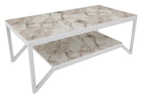 Kavos staliukas Kalune Design Flora, baltas, 120 cm x 60 cm x 45.8 cm