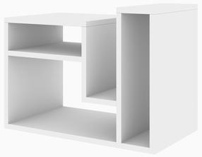 Kavos staliukas Kalune Design Abies, baltas, 60 cm x 35 cm x 45 cm