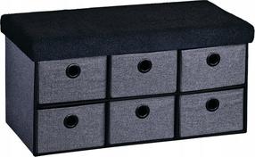 Batų suoliukas su spintele Kesper, pilka, 76 cm x 38 cm x 38 cm