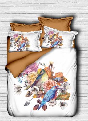 Patalynės užvalkalų komplektas Mijolnir 178PRL2030, mėlynas/rudas/baltas, 200 x 220 cm