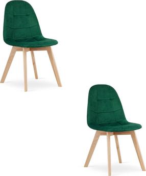 Kėdžių rinkinys Leobert Bora, matinė, tamsiai žalia, 54 cm x 44.5 cm x 81.5 cm, 2 vnt.