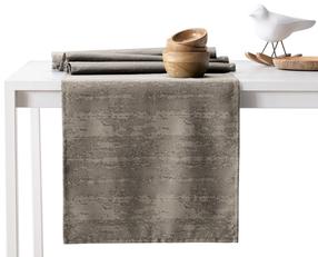 Staltiesės ir stalo takelio rinkinys stačiakampė Restilo Vesta, smėlio ruda, 115 x 180 cm, 35 x 180 cm, 2 vnt.