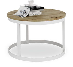 Kavos staliukas ADRK Rinen, ąžuolo, 55 cm x 55 cm x 36 cm