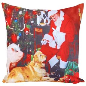 Dekoratyvinės pagalvėlės užvalkalas JCLA-19, raudona/įvairių spalvų, 40 cm x 40 cm