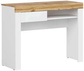 Kosmetinis staliukas Holten S440-BIU1S-BI/DWO/BIP, ąžuolo/balta, 106.2 cm x 40 cm x 81.5 cm