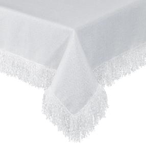 Staltiesė stačiakampė Jasper, balta, 140 x 280 cm