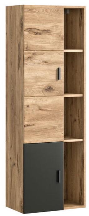 Pakabinama vonios spintelė MC Akcent Grado X2FB8715, ruda/pilka, 35 cm x 48 cm x 144 cm